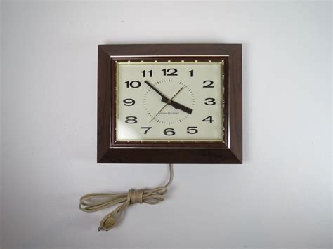 antique gener electric box shaped brown cloc|Vintage General Electric Clock for sale .